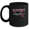Support Squad Leopard Pink Warrior Breast Cancer Awareness Mug | teecentury