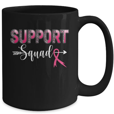 Support Squad Leopard Pink Warrior Breast Cancer Awareness Mug | teecentury