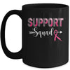 Support Squad Leopard Pink Warrior Breast Cancer Awareness Mug | teecentury