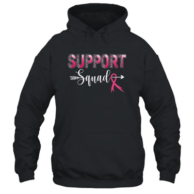 Support Squad Leopard Pink Warrior Breast Cancer Awareness Shirt & Hoodie | teecentury