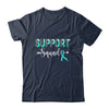 Support Squad Leopard Teal Warrior Ovarian Cancer Awareness Shirt & Hoodie | teecentury