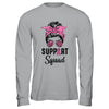 Support Squad Messy Bun Pink Ribbon Breast Cancer Warrior T-Shirt & Hoodie | Teecentury.com