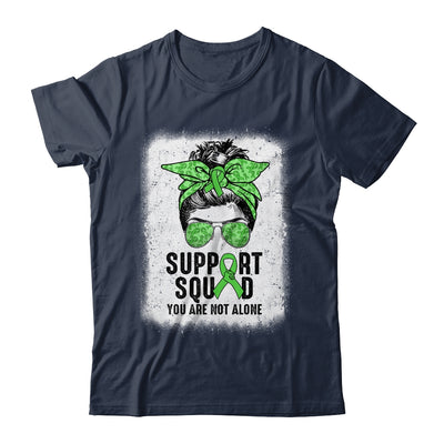 Support Squad Messy Bun Warrior Green Mental Health Awareness Shirt & Tank Top | teecentury