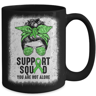 Support Squad Messy Bun Warrior Green Mental Health Awareness Mug | teecentury