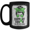 Support Squad Messy Bun Warrior Green Mental Health Awareness Mug | teecentury