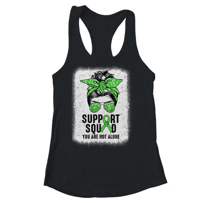 Support Squad Messy Bun Warrior Green Mental Health Awareness Shirt & Tank Top | teecentury