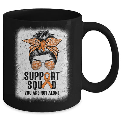 Support Squad Messy Bun Warrior Orange Leukemia MS Awareness Mug | teecentury