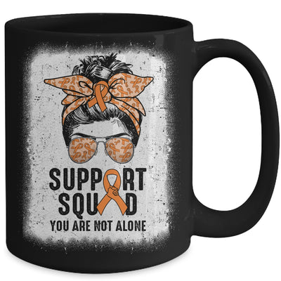 Support Squad Messy Bun Warrior Orange Leukemia MS Awareness Mug | teecentury