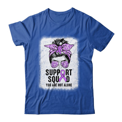 Support Squad Messy Bun Warrior Purple Epilepsy Awareness Shirt & Tank Top | teecentury