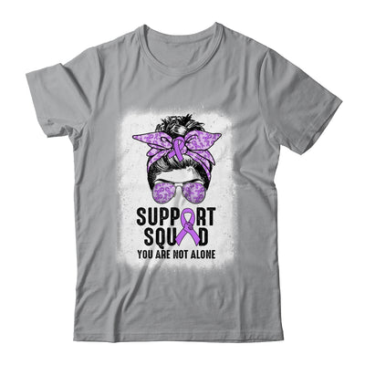 Support Squad Messy Bun Warrior Purple Epilepsy Awareness Shirt & Tank Top | teecentury