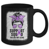 Support Squad Messy Bun Warrior Purple Epilepsy Awareness Mug | teecentury