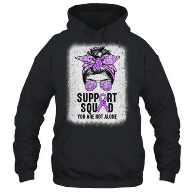 Support Squad Messy Bun Warrior Purple Epilepsy Awareness Shirt & Tank Top | teecentury