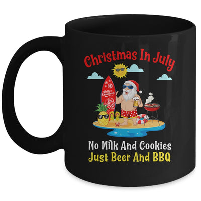 Surfer Santa Beer And BBQ Xmas Summer Christmas In July Mug Coffee Mug | Teecentury.com