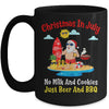 Surfer Santa Beer And BBQ Xmas Summer Christmas In July Mug Coffee Mug | Teecentury.com