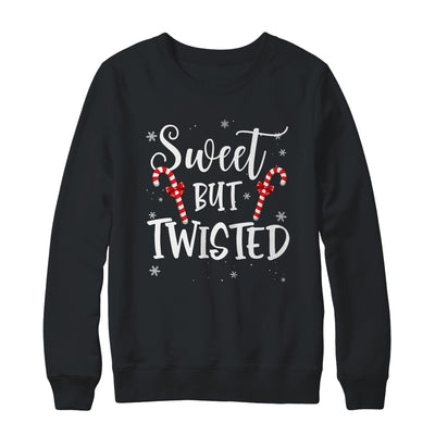 Sweet But Twisted Funny Candy Cane Christmas Family T-Shirt & Sweatshirt | Teecentury.com