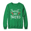 Sweet But Twisted Funny Candy Cane Christmas Family T-Shirt & Sweatshirt | Teecentury.com