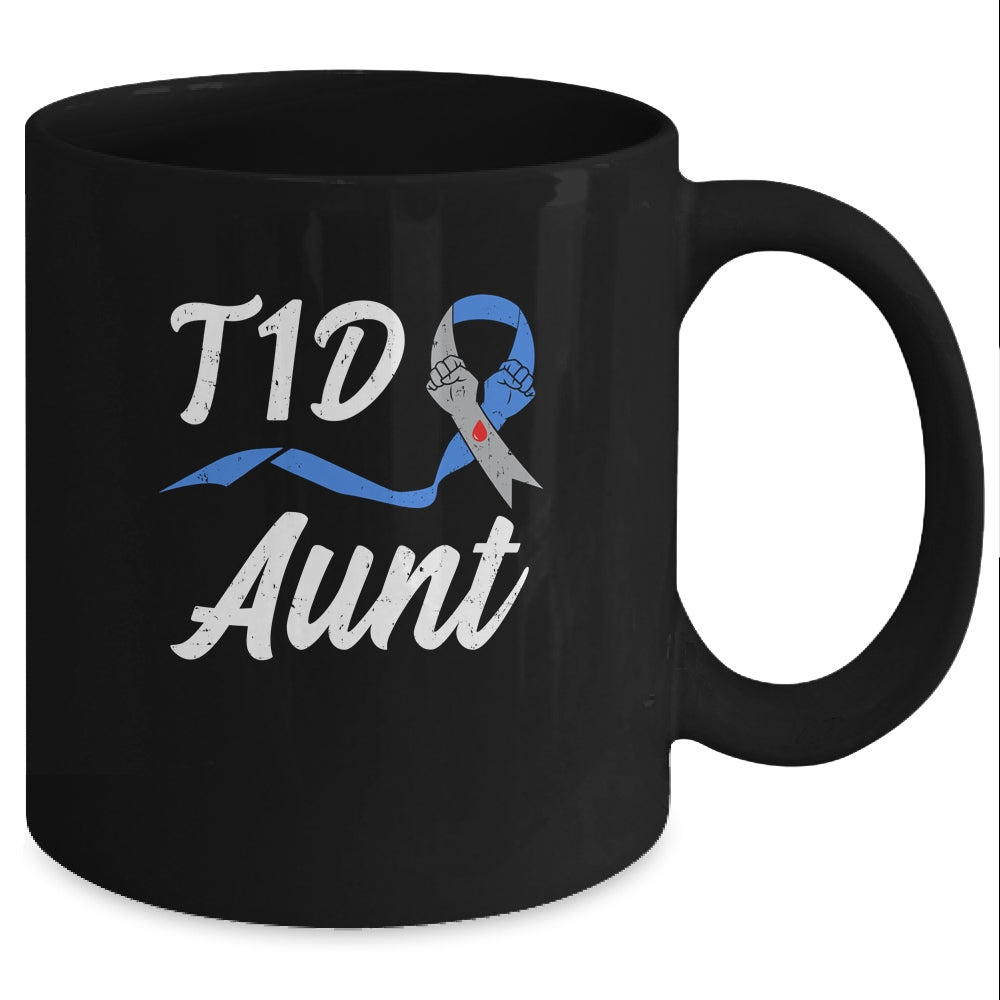 T1D Aunt Type 1 Diabetes Awareness Gift Mug Coffee Mug | Teecentury.com