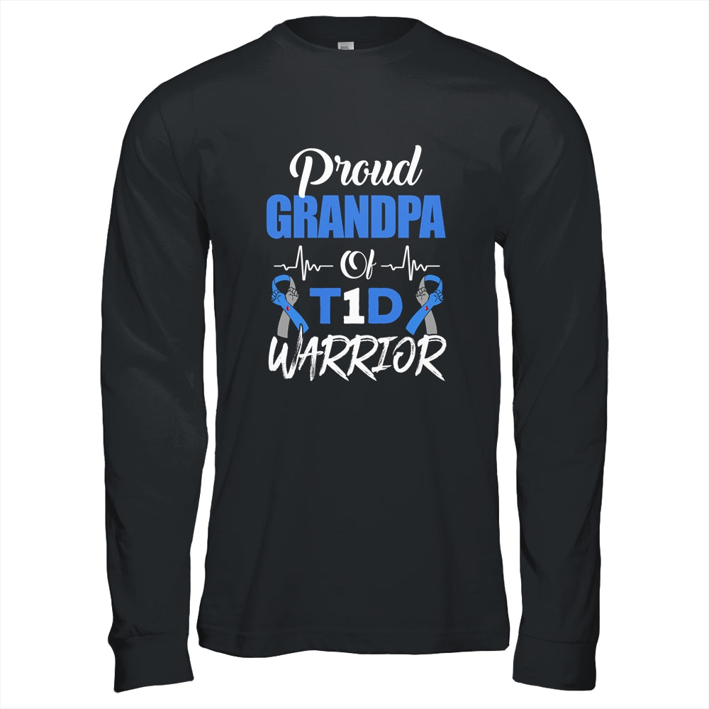 T1D Proud Grandpa Diabetes Awareness Type 1 Insulin Pancreas T-Shirt & Hoodie | Teecentury.com
