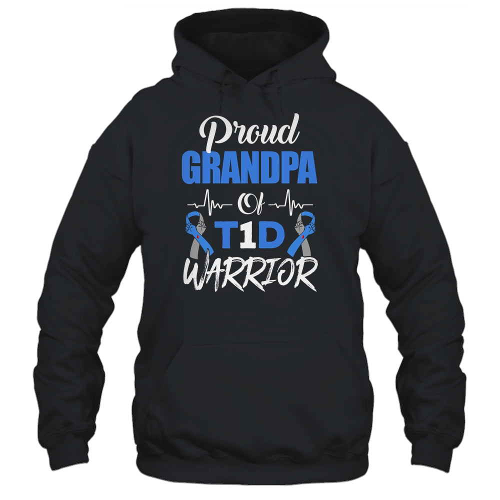 T1D Proud Grandpa Diabetes Awareness Type 1 Insulin Pancreas T-Shirt & Hoodie | Teecentury.com