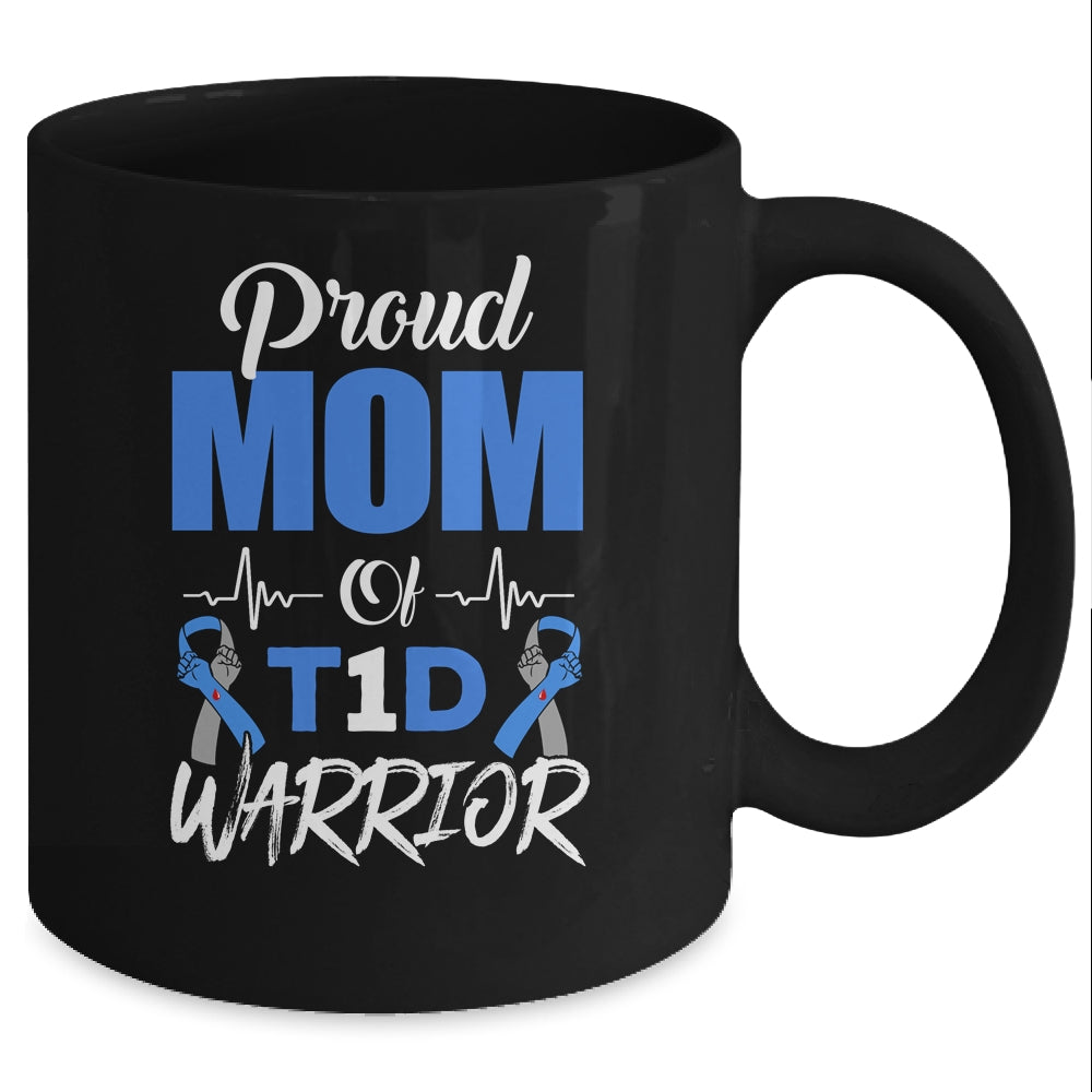T1D Proud Mom Diabetes Awareness Type 1 Insulin Pancreas Mug Coffee Mug | Teecentury.com