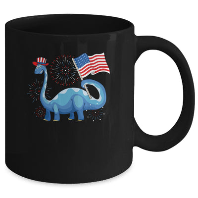 T Rex American Flag 4th Of July Funny Dinosaur Boys Kids Mug Coffee Mug | Teecentury.com