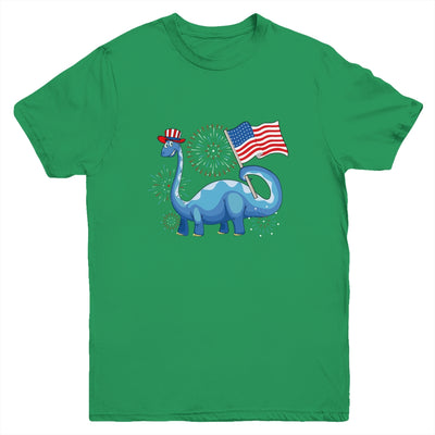 T Rex American Flag 4th Of July Funny Dinosaur Boys Kids Youth Youth Shirt | Teecentury.com