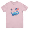 T Rex American Flag 4th Of July Funny Dinosaur Boys Kids Youth Youth Shirt | Teecentury.com