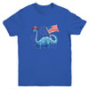 T Rex American Flag 4th Of July Funny Dinosaur Boys Kids Youth Youth Shirt | Teecentury.com