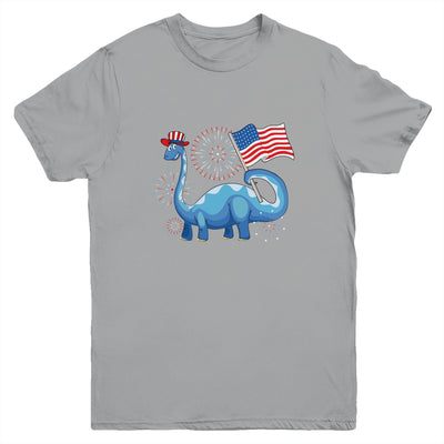 T Rex American Flag 4th Of July Funny Dinosaur Boys Kids Youth Youth Shirt | Teecentury.com