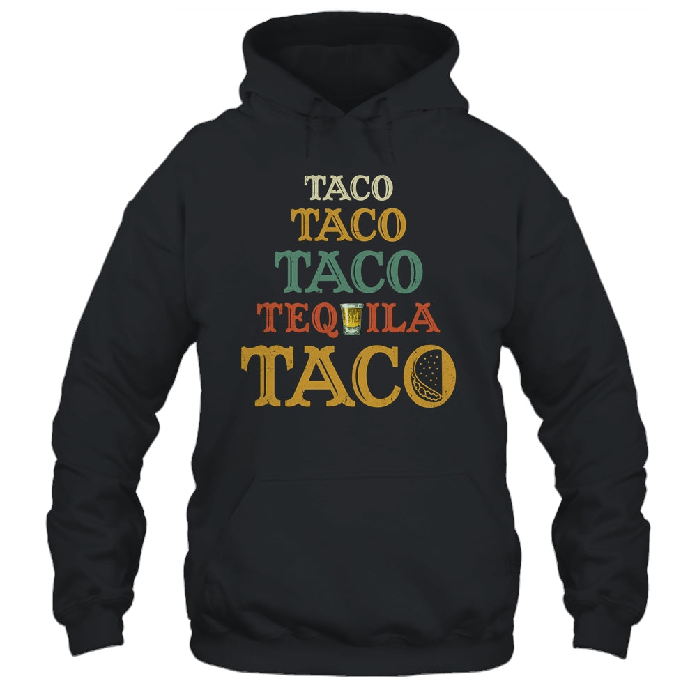 Taco Tequila Retro Cinco De Mayo Mexican Food Drinking T-Shirt & Tank Top | Teecentury.com