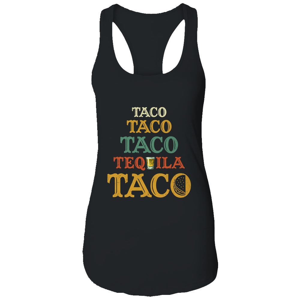 Taco Tequila Retro Cinco De Mayo Mexican Food Drinking T-Shirt & Tank Top | Teecentury.com