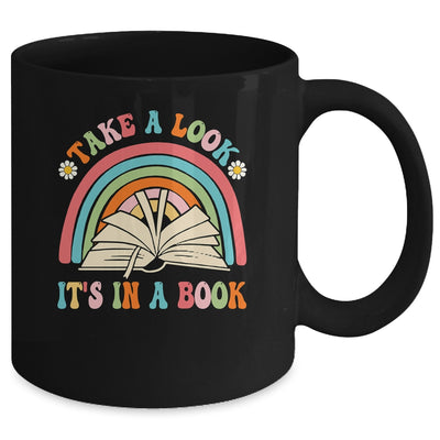 Take A Look It's In A Book Lover Reading Groovy Rainbow Mug | teecentury