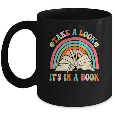 Take A Look It's In A Book Lover Reading Groovy Rainbow Mug | teecentury