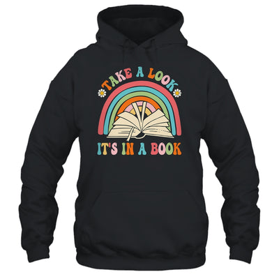 Take A Look It's In A Book Lover Reading Groovy Rainbow Shirt & Tank Top | teecentury