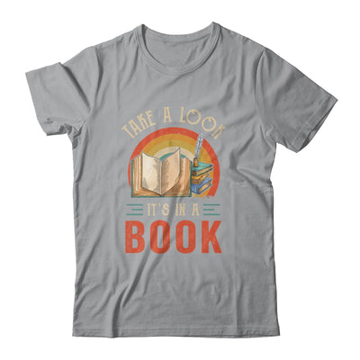 Take A Look Its In A Book Reading Vintage Retro Rainbow T-Shirt & Tank Top | Teecentury.com