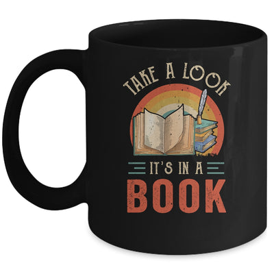 Take A Look Its In A Book Reading Vintage Retro Rainbow Mug Coffee Mug | Teecentury.com