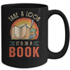 Take A Look Its In A Book Reading Vintage Retro Rainbow Mug Coffee Mug | Teecentury.com