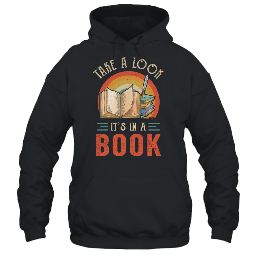 Take A Look Its In A Book Reading Vintage Retro Rainbow T-Shirt & Tank Top | Teecentury.com