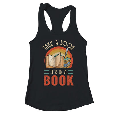 Take A Look Its In A Book Reading Vintage Retro Rainbow T-Shirt & Tank Top | Teecentury.com