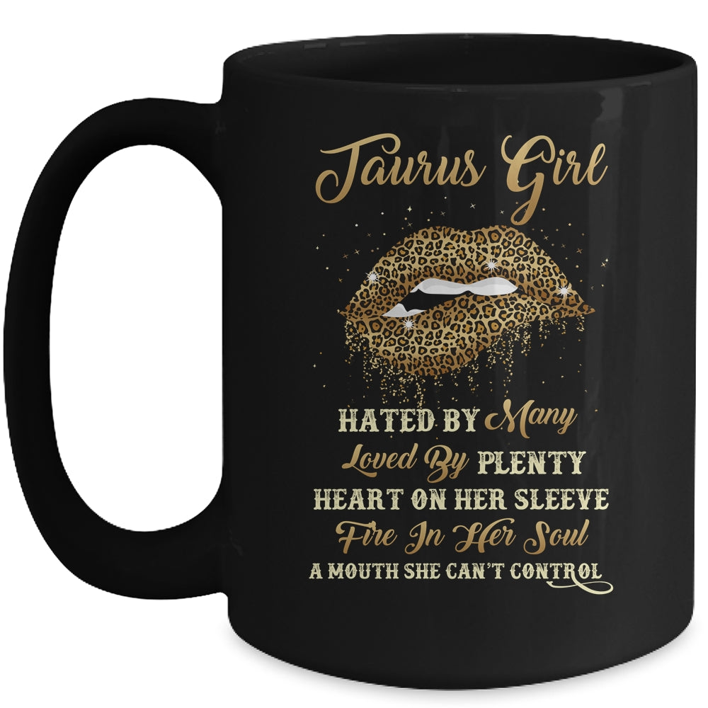 Taurus Girl Birthday Funny Leopard Lips Women Mug Coffee Mug | Teecentury.com