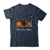 Teach Love Inspire Teacher Autumn Fall Pumpkin Leopard T-Shirt & Hoodie | Teecentury.com