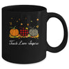 Teach Love Inspire Teacher Autumn Fall Pumpkin Leopard Mug Coffee Mug | Teecentury.com