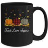 Teach Love Inspire Teacher Autumn Fall Pumpkin Leopard Mug Coffee Mug | Teecentury.com