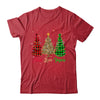 Teach Love Inspire Teacher Christmas Tree Red Plaid Leopard T-Shirt & Sweatshirt | Teecentury.com