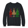 Teach Love Inspire Teacher Christmas Tree Red Plaid Leopard T-Shirt & Sweatshirt | Teecentury.com