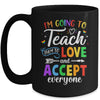 Teach Them To Love And Accept Everyone Teacher Pride LGBT Mug Coffee Mug | Teecentury.com