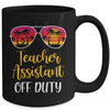 Teacher Assistant Off Duty Sunglasses Beach Sunset Mug Coffee Mug | Teecentury.com