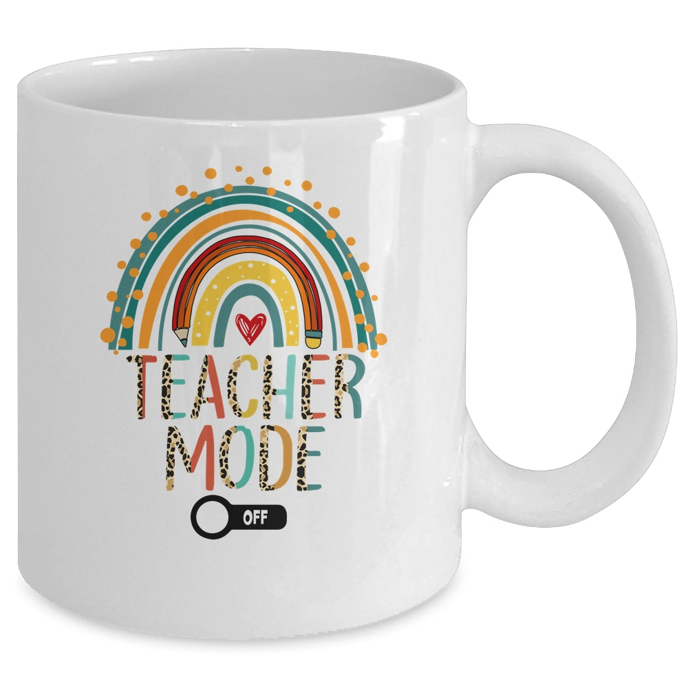 Teacher Mode Off Leopard Summer Vacation Last Day Of School Mug | teecentury
