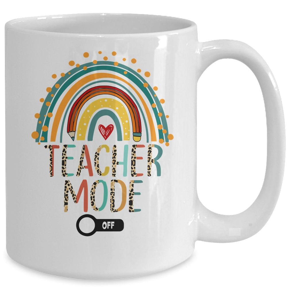 Teacher Mode Off Leopard Summer Vacation Last Day Of School Mug | teecentury