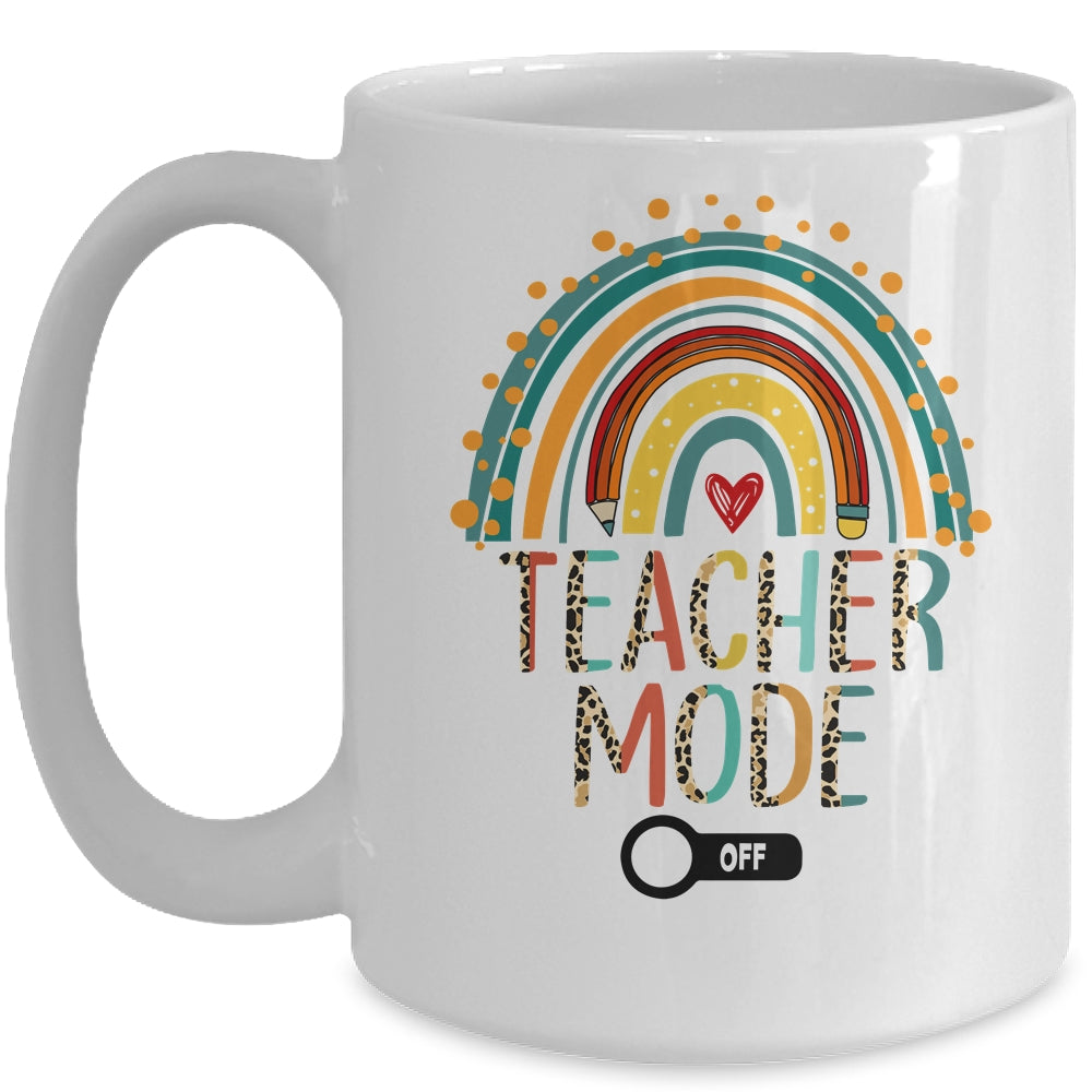 Teacher Mode Off Leopard Summer Vacation Last Day Of School Mug | teecentury